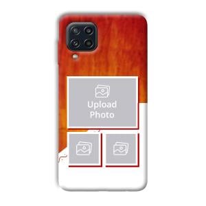 Red White Background Customized Printed Back Cover for Samsung Galaxy M32 4G