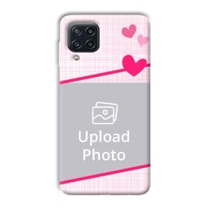 Pink Check Customized Printed Back Cover for Samsung Galaxy M32 4G