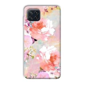 Floral Canvas Phone Customized Printed Back Cover for Samsung Galaxy M32 4G