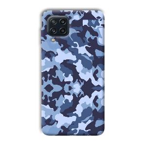 Blue Patterns Phone Customized Printed Back Cover for Samsung Galaxy M32 4G