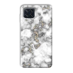 Grey White Design Phone Customized Printed Back Cover for Samsung Galaxy M32 4G