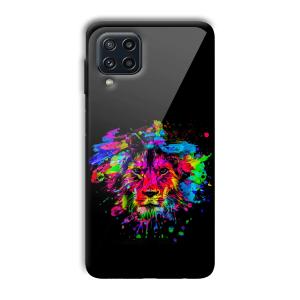 Colorful Lion Customized Printed Glass Back Cover for Samsung Galaxy M32 4G