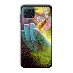 Festival of Colors Customized Printed Glass Back Cover for Samsung Galaxy M32 4G