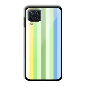 Green and Blue Customized Printed Glass Back Cover for Samsung Galaxy M32 4G