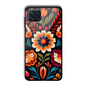 Flowers Customized Printed Glass Back Cover for Samsung Galaxy M32 4G