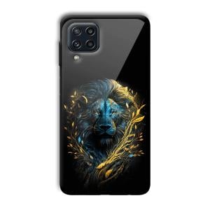 Golden Lion Customized Printed Glass Back Cover for Samsung Galaxy M32 4G