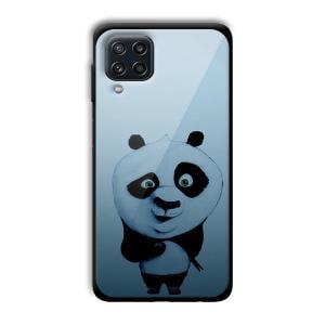 Cute Panda Customized Printed Glass Back Cover for Samsung Galaxy M32 4G