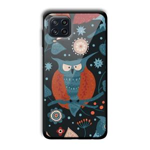 Blue Owl Customized Printed Glass Back Cover for Samsung Galaxy M32 4G