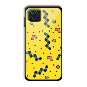 Yellow Game Customized Printed Glass Back Cover for Samsung Galaxy M32 4G