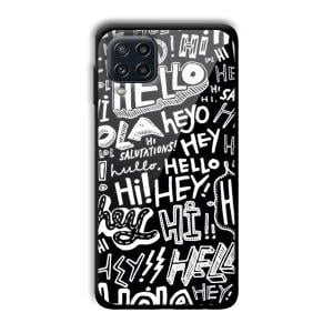 Hello Customized Printed Glass Back Cover for Samsung Galaxy M32 4G