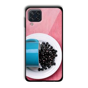 Coffee Beans Customized Printed Glass Back Cover for Samsung Galaxy M32 4G