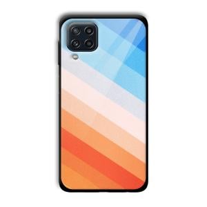 Colorful Stripes Customized Printed Glass Back Cover for Samsung Galaxy M32 4G