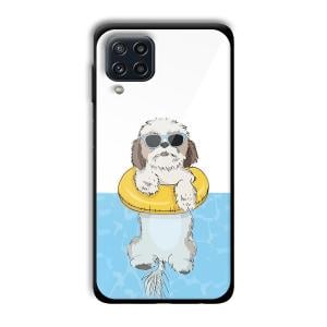 Cool Dog Customized Printed Glass Back Cover for Samsung Galaxy M32 4G