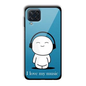 I Love my Music Customized Printed Glass Back Cover for Samsung Galaxy M32 4G