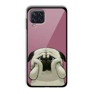Chubby Dogo Customized Printed Glass Back Cover for Samsung Galaxy M32 4G