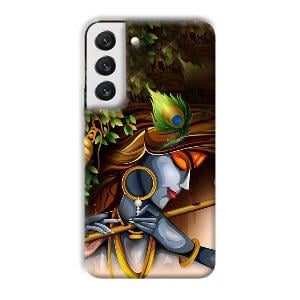 Krishna & Flute Phone Customized Printed Back Cover for Samsung Galaxy S22