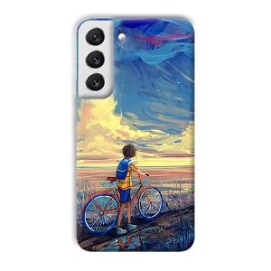 Boy & Sunset Phone Customized Printed Back Cover for Samsung Galaxy S22