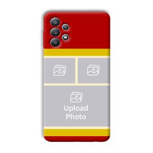 Red Yellow Collage Customized Printed Back Cover for Samsung Galaxy M32 5G