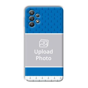 Blue White Design Customized Printed Back Cover for Samsung Galaxy M32 5G