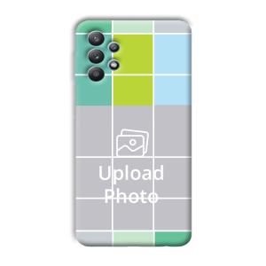 Grid Customized Printed Back Cover for Samsung Galaxy M32 5G
