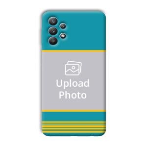 Yellow Blue Design Customized Printed Back Cover for Samsung Galaxy M32 5G