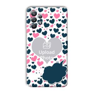 Blue & Pink Hearts Customized Printed Back Cover for Samsung Galaxy M32 5G