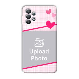 Pink Check Customized Printed Back Cover for Samsung Galaxy M32 5G