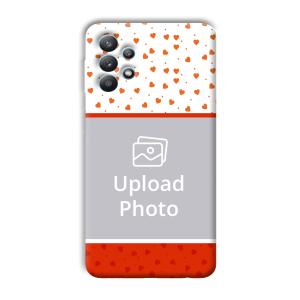 Orange Hearts Customized Printed Back Cover for Samsung Galaxy M32 5G