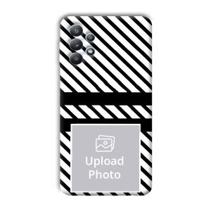 White Black Customized Printed Back Cover for Samsung Galaxy M32 5G