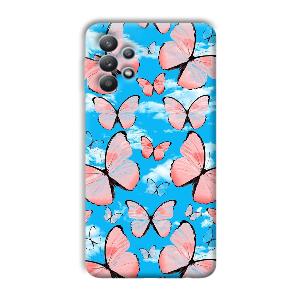 Pink Butterflies Phone Customized Printed Back Cover for Samsung Galaxy M32 5G