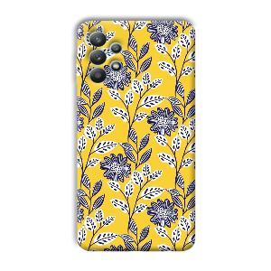 Yellow Fabric Design Phone Customized Printed Back Cover for Samsung Galaxy M32 5G
