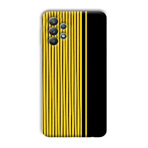 Yellow Black Design Phone Customized Printed Back Cover for Samsung Galaxy M32 5G