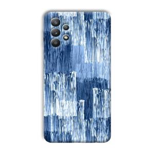 Blue White Lines Phone Customized Printed Back Cover for Samsung Galaxy M32 5G