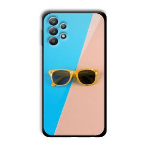 Cool Sunglasses Customized Printed Glass Back Cover for Samsung Galaxy M32 5G