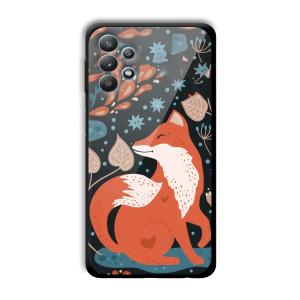 Cute Fox Customized Printed Glass Back Cover for Samsung Galaxy M32 5G