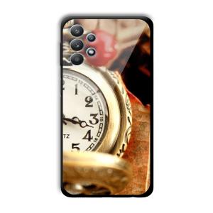 Golden Watch Customized Printed Glass Back Cover for Samsung Galaxy M32 5G