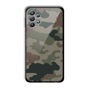 Green Camo Customized Printed Glass Back Cover for Samsung Galaxy M32 5G