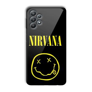 Nirvana Emoji Customized Printed Glass Back Cover for Samsung Galaxy M32 5G