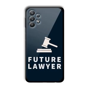 Future Lawyer Customized Printed Glass Back Cover for Samsung Galaxy M32 5G