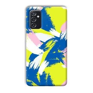 Blue White Pattern Phone Customized Printed Back Cover for Samsung Galaxy M52