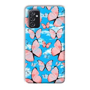 Pink Butterflies Phone Customized Printed Back Cover for Samsung Galaxy M52