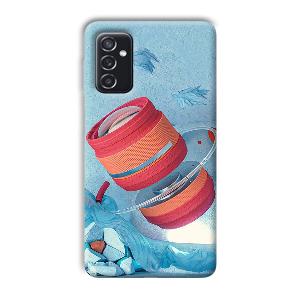 Blue Design Phone Customized Printed Back Cover for Samsung Galaxy M52