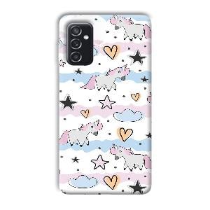 Unicorn Pattern Phone Customized Printed Back Cover for Samsung Galaxy M52