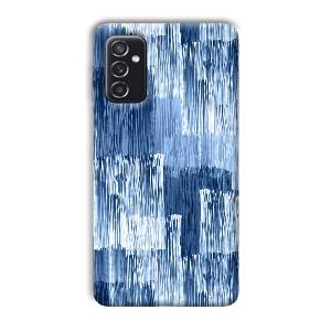 Blue White Lines Phone Customized Printed Back Cover for Samsung Galaxy M52