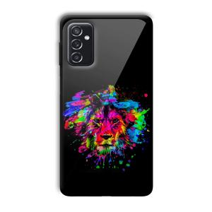 Colorful Lion Customized Printed Glass Back Cover for Samsung Galaxy M52