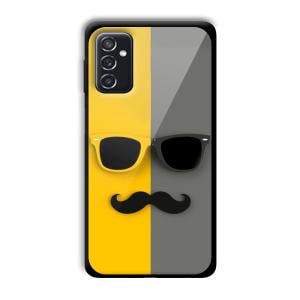 Yellow and Grey Sunglass Customized Printed Glass Back Cover for Samsung Galaxy M52