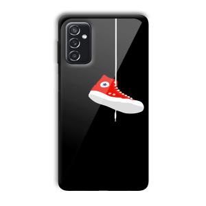 Red Sneaker Customized Printed Glass Back Cover for Samsung Galaxy M52