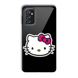 Cute Kitty Customized Printed Glass Back Cover for Samsung Galaxy M52