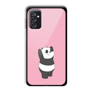 Pink Panda Customized Printed Glass Back Cover for Samsung Galaxy M52