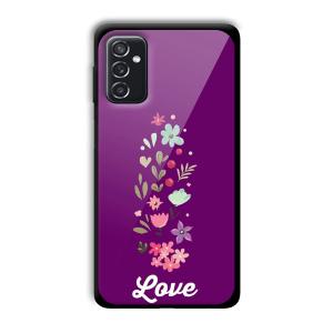 Purple Love Customized Printed Glass Back Cover for Samsung Galaxy M52